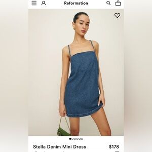 reformation Stella denim Dress 0